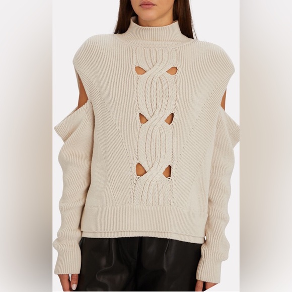 Jonathan Simkhai Sweaters - Jonathan Simkhai Porter Cold-Shoulder Turtleneck Sweater